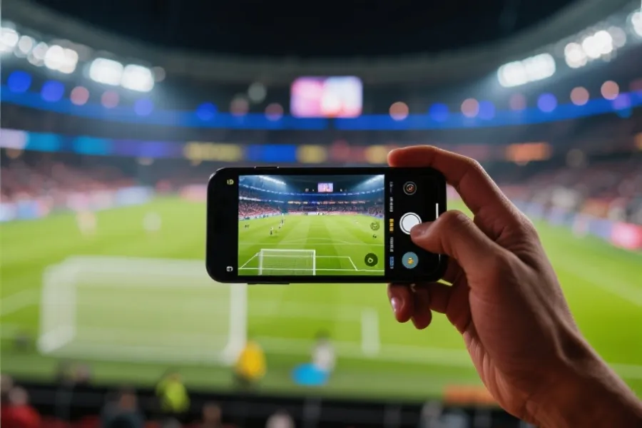 手机浏览器观看直播的示意图